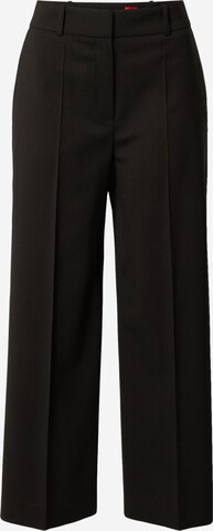 HUGO Wide leg Pantalon 'Hacarle' in Zwart: voorkant