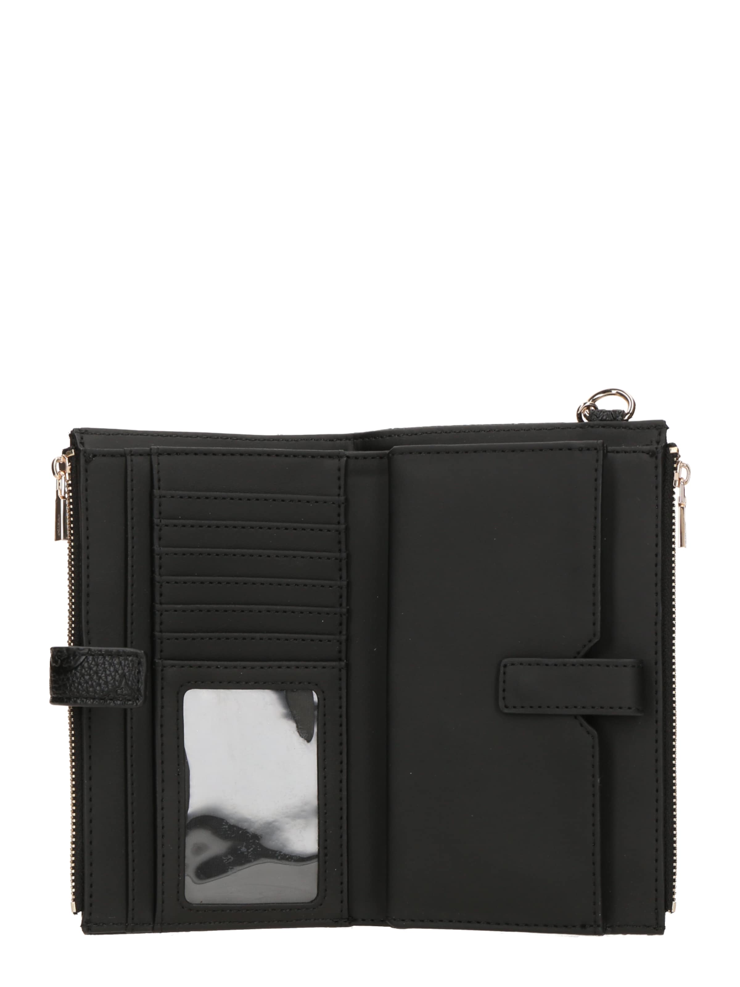 juoda GUESS Piniginė 'CRESIDIA II SLG DBL ZIP ORGNZR'