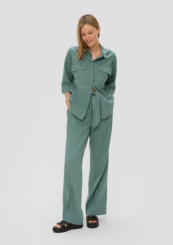 Wide Leg Pantalon s.Oliver en vert