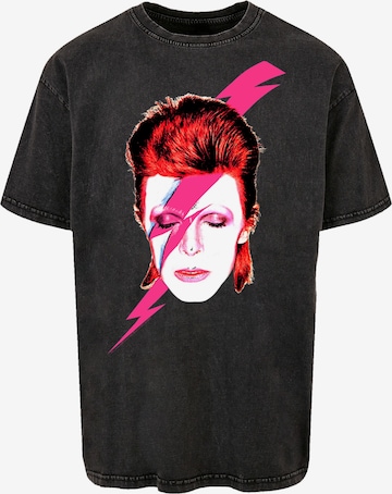 F4NT4STIC Shirt 'David Bowie' in Zwart: voorkant