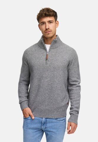 INDICODE JEANS Sweater 'INTrax' in Grey: front