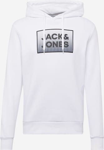 JACK & JONES Sweatshirt 'STEEL' in Wit: voorkant
