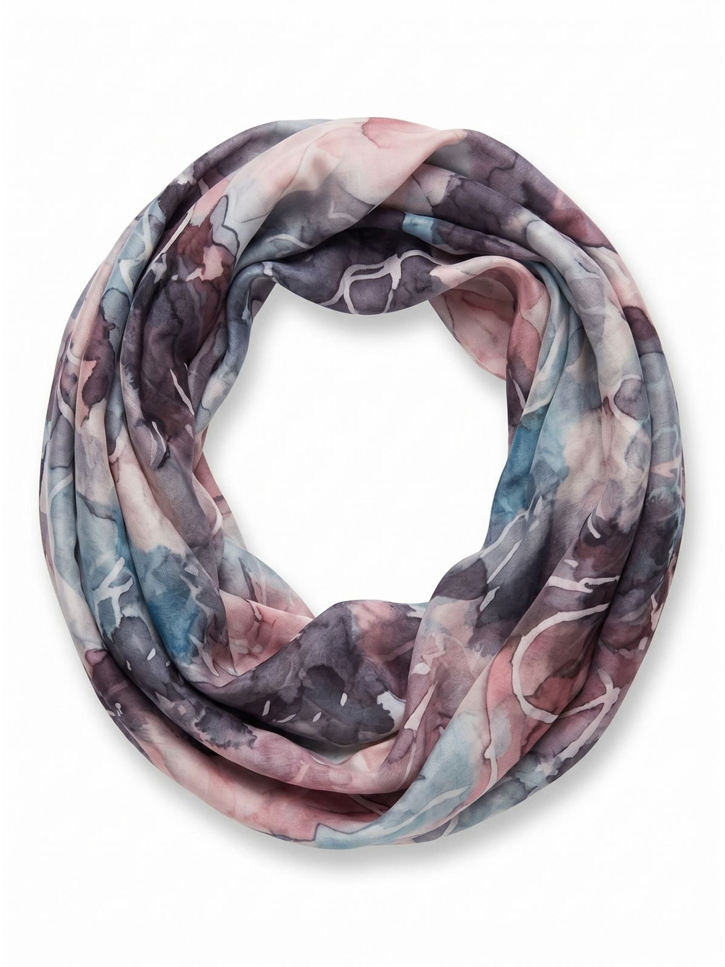 styleBREAKER Schlauchschal 'Aquarell Loop Floral'‌‌‌‌‌‌ in Pink: Vorderseite