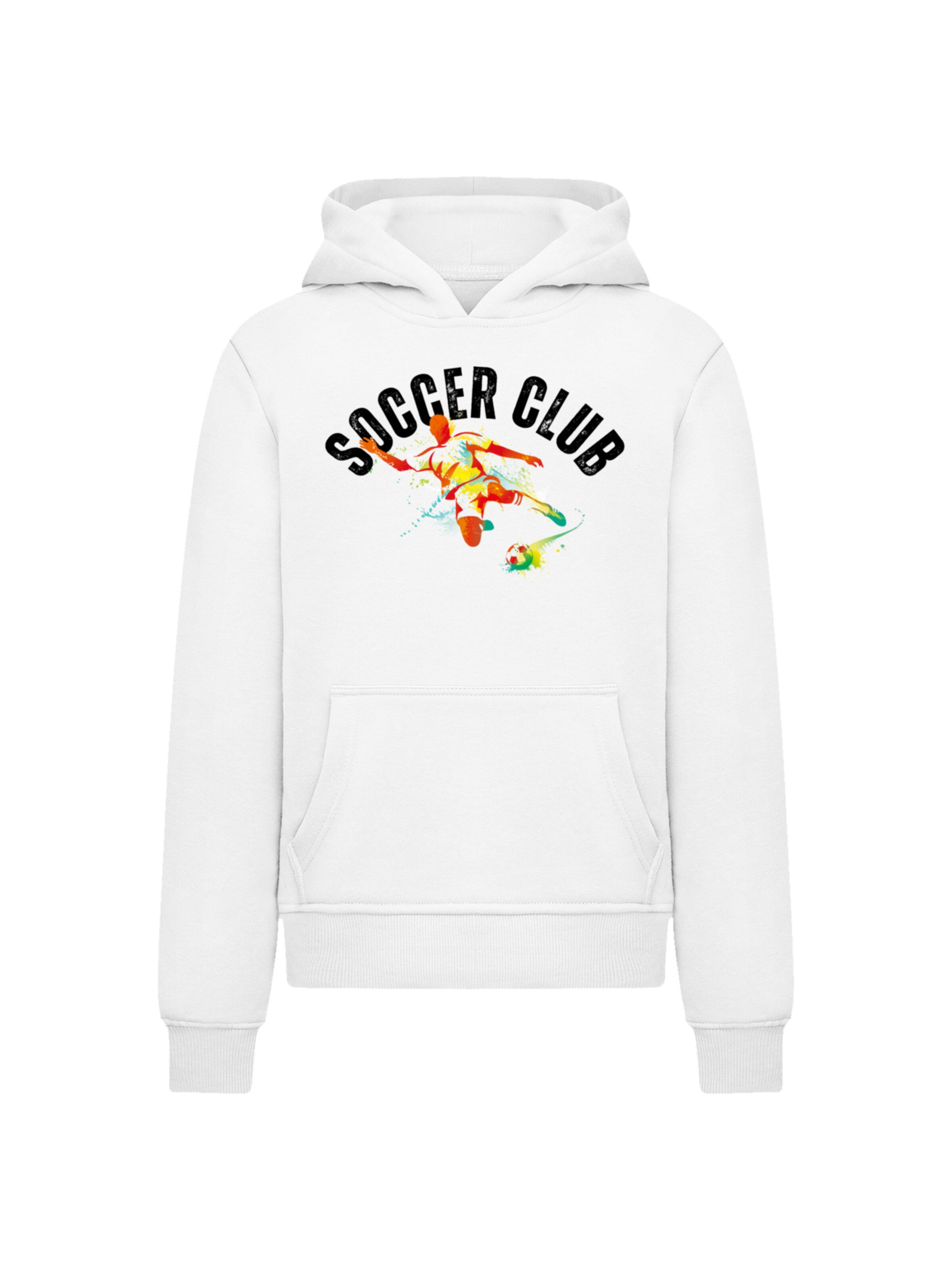 Sweat-shirt 'Soccer Club Sport Fan Artwork' F4NT4STIC en blanc : devant
