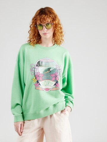 ROXY Sweatshirt 'TAKE YOUR PLACE' in Green: front