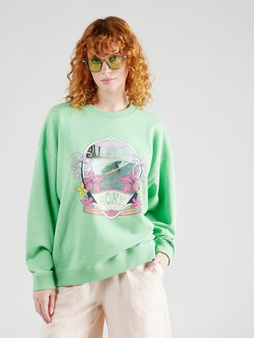 ROXY Sweatshirt 'TAKE YOUR PLACE' in Green: front