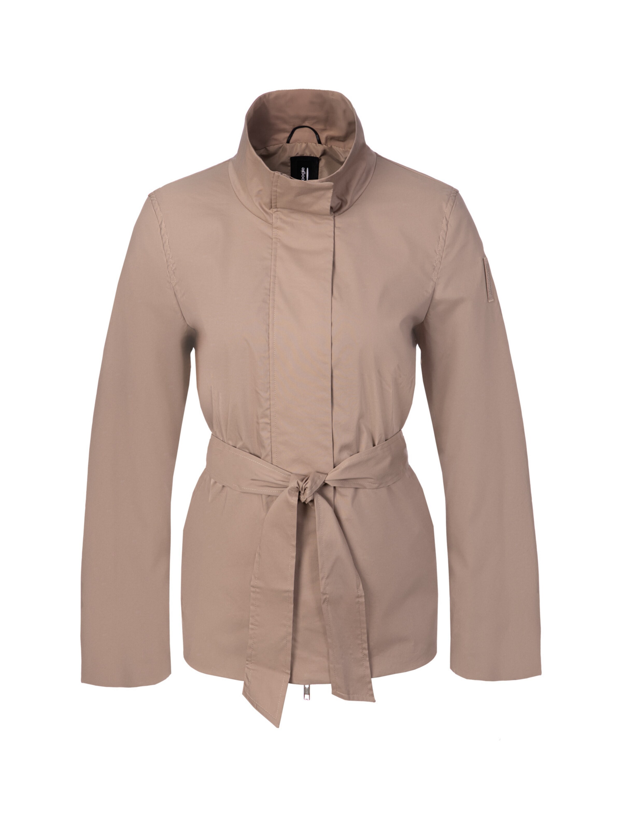 BOMBOOGIE Between-Season Jacket 'Giaccone' in Brown: front