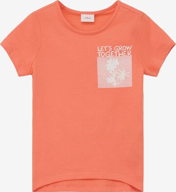 T-Shirt s.Oliver en orange : devant