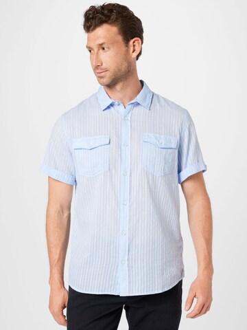 Coupe regular Chemise CAMP DAVID en bleu : devant