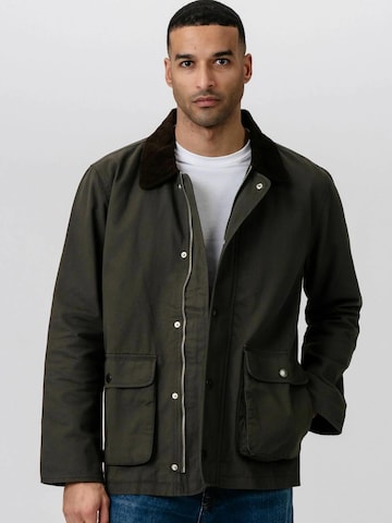 Veste mi-saison ' Twill Jacket ' TEESHOPPEN en vert : devant