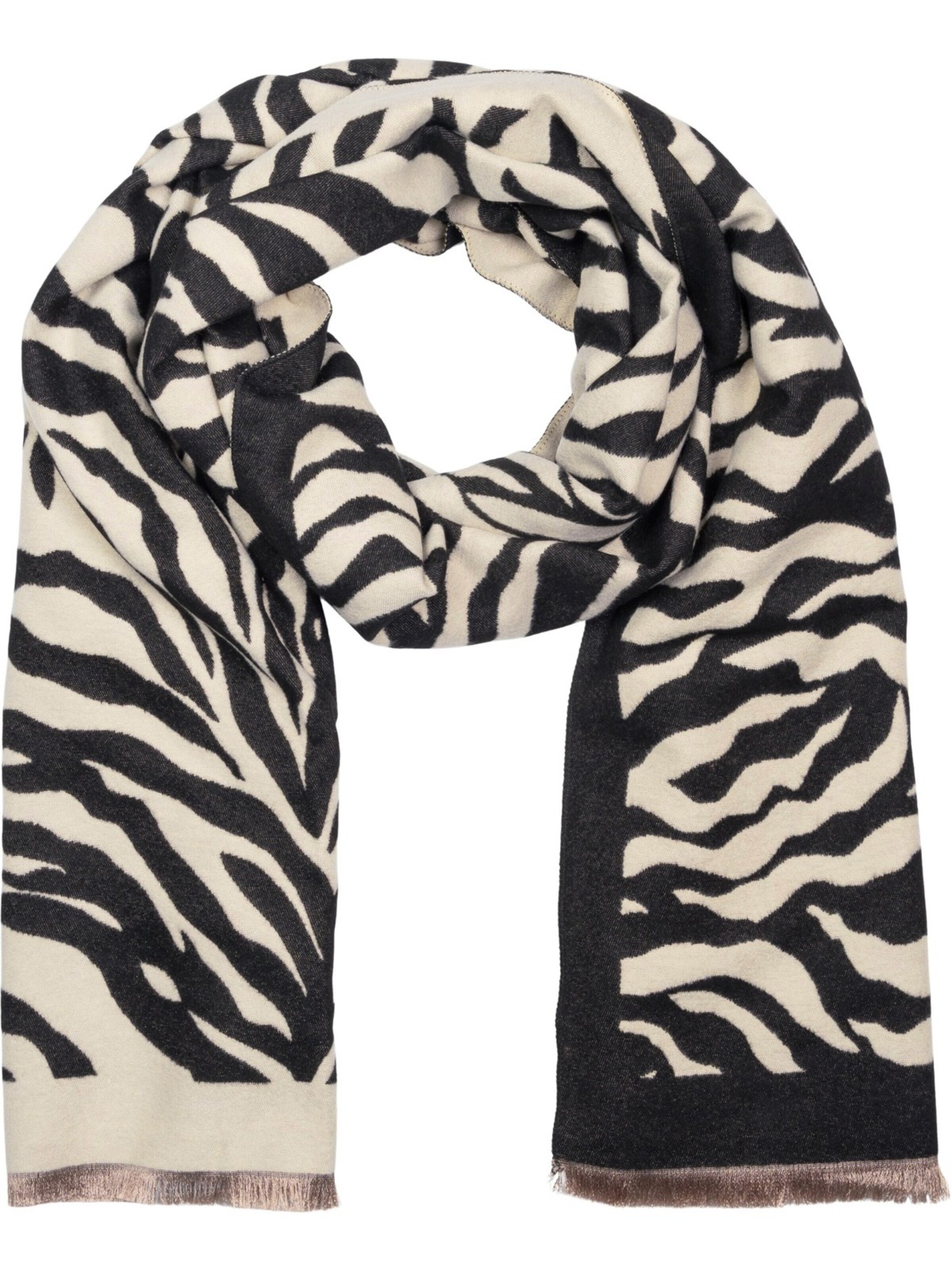 styleBREAKER Schal 'Schal mit Zebra Muster'‌‌‌ in Mischfarben: Vorderseite