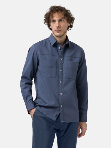 PIERRE CARDIN Regular fit Button Up Shirt 'Kais' in Blue
