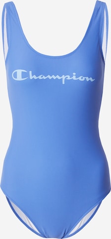 Champion Authentic Athletic Apparel Bandeau Swimsuit in Blue: front