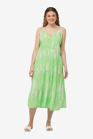 Ulla Popken Summer Dress in Green: front