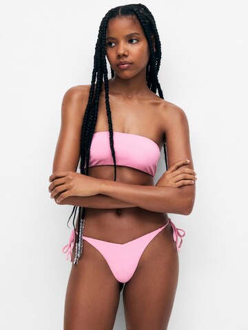 Pull&Bear Bikini hlačke | roza barva: sprednja stran