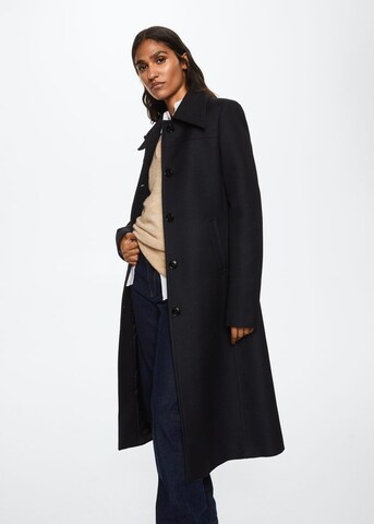 MANGO Between-Seasons Coat 'Bangkok' in Black: front