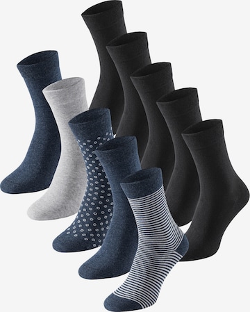 Chaussettes ' Cotton Fit ' SCHIESSER en bleu : devant