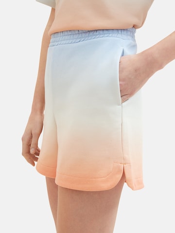 TOM TAILOR DENIM Wide Leg Shorts in Orange