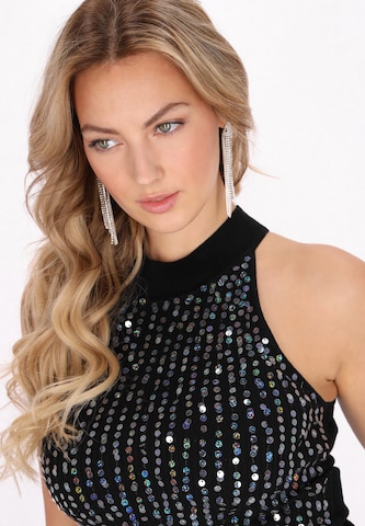 faina Gebreide top 'Comfortable Collection' in Zwart