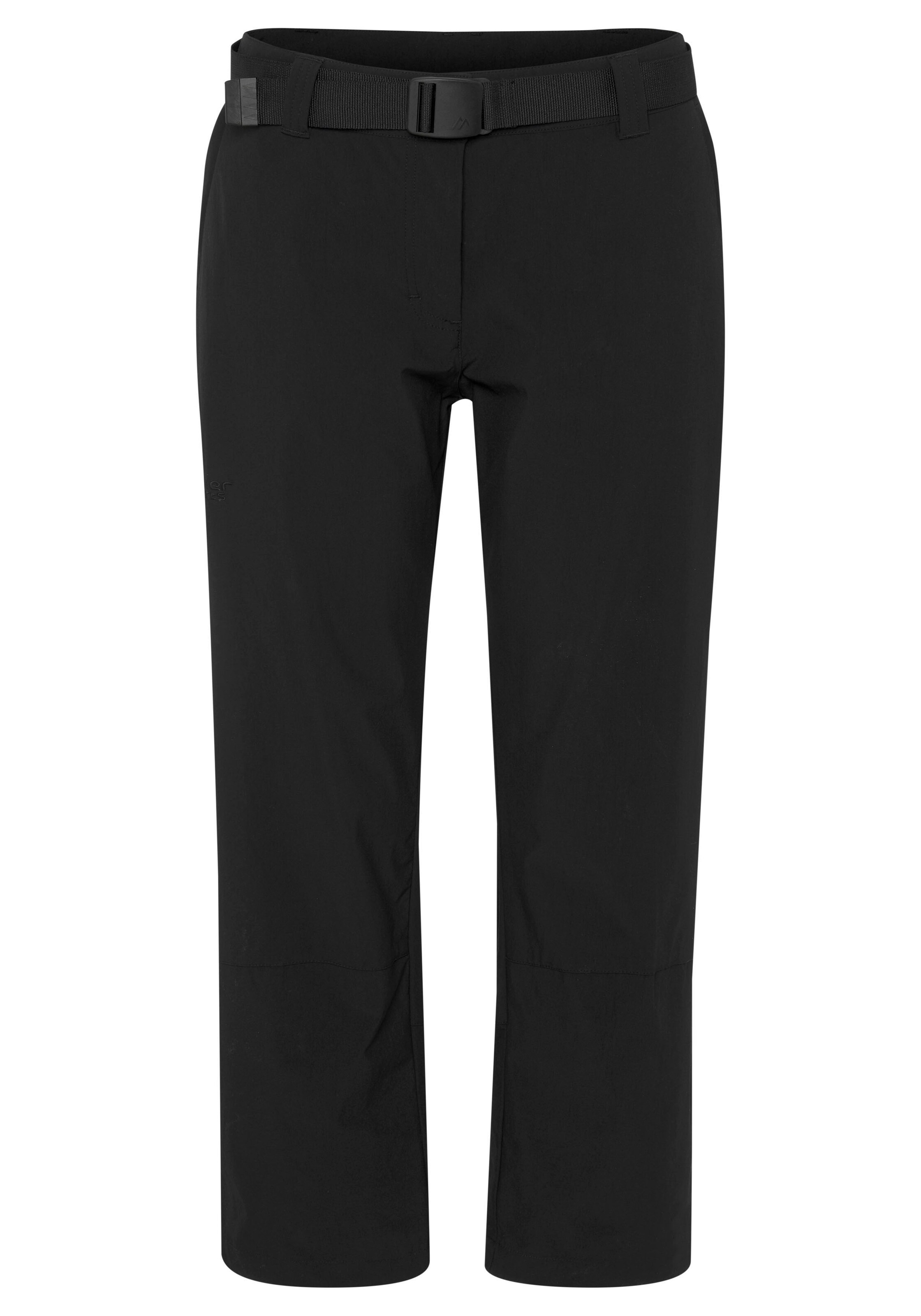 Maier Sports Workout Pants in Black: front
