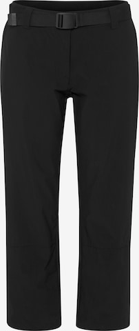 Maier Sports Regular Workout Pants in Black: front