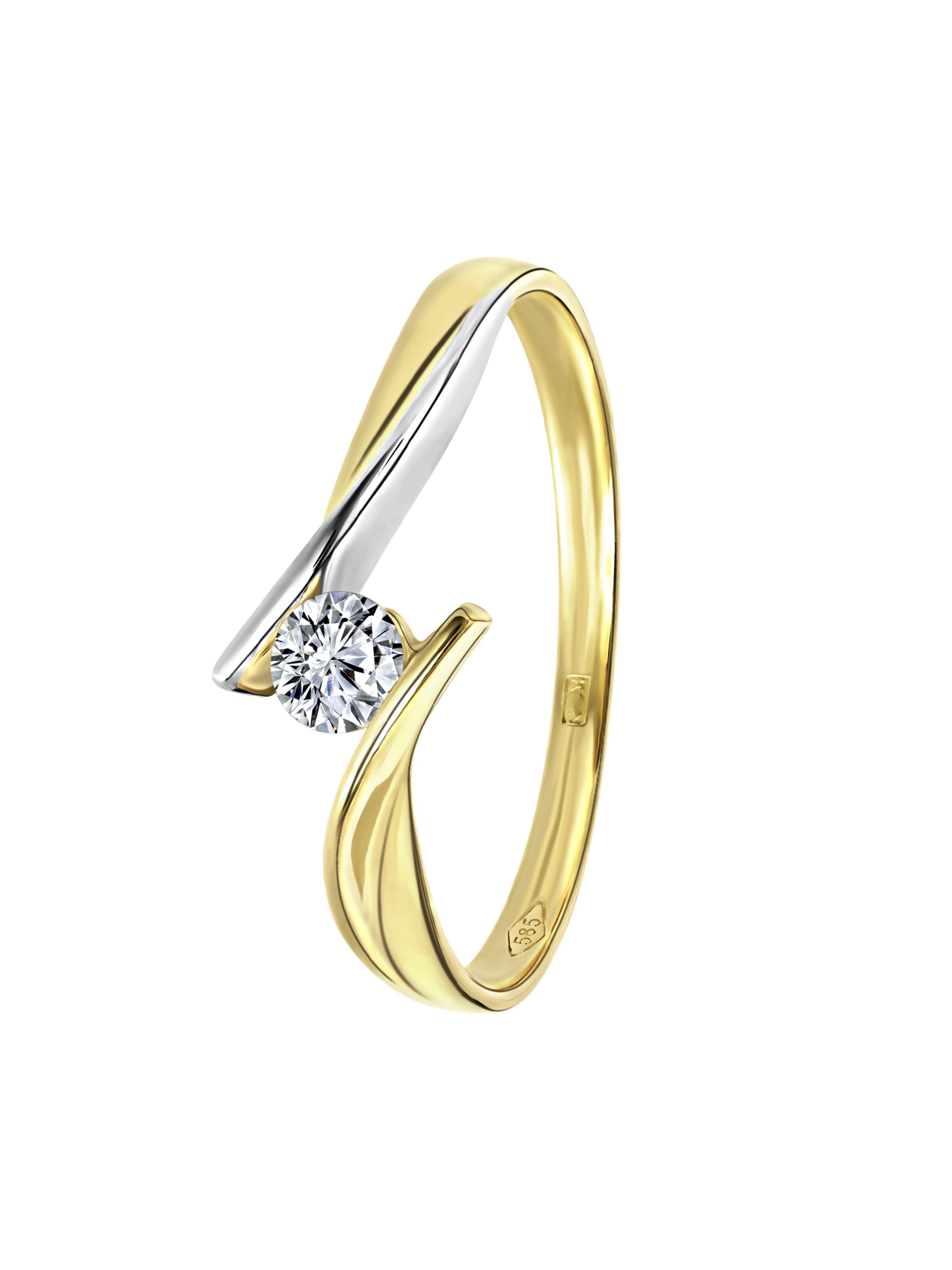 Lucardi Ring in Gold: front