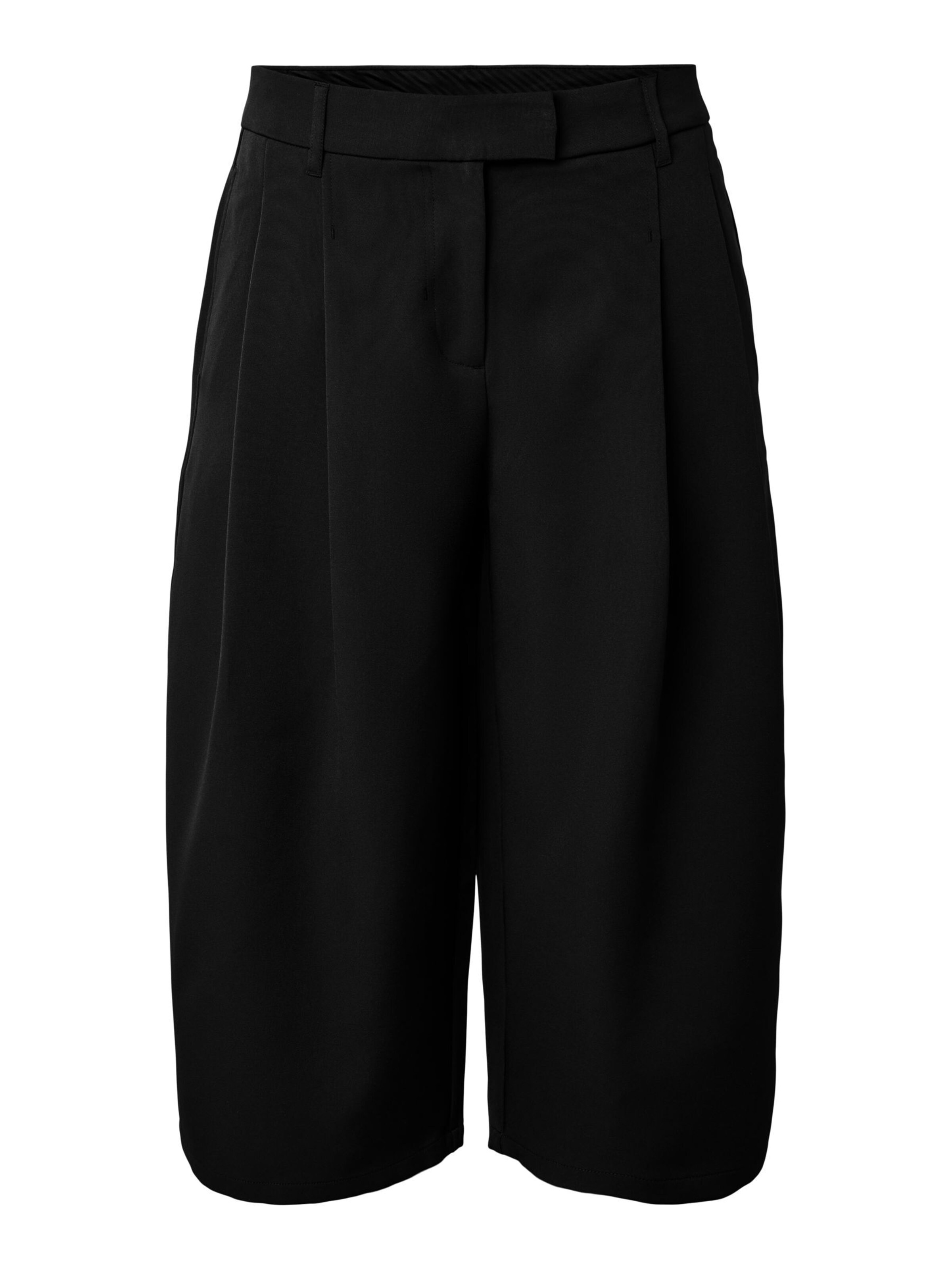 PIECES - Loosefit Pantalón plisado 'PCOlivia' en negro: frente