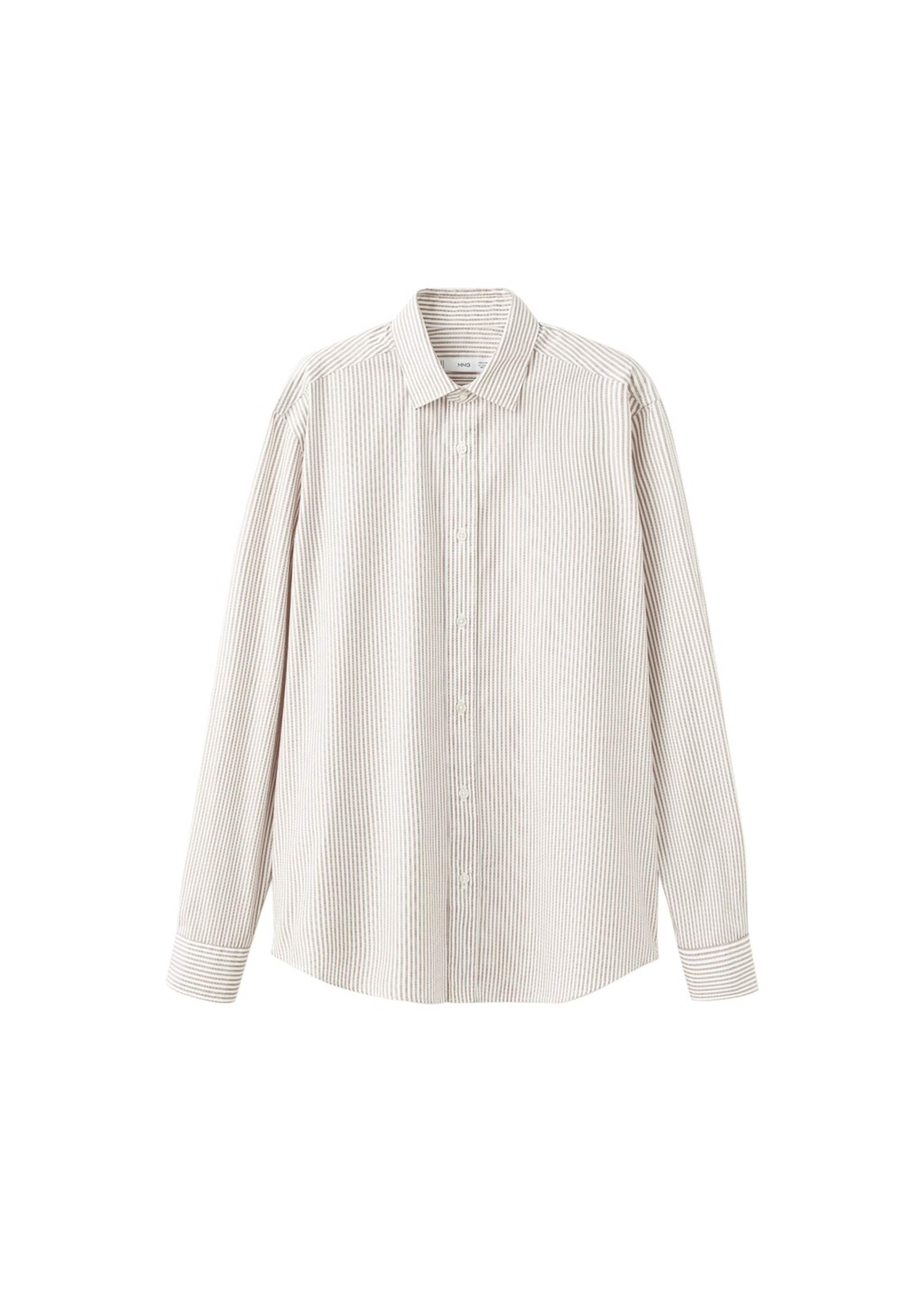 MANGO MAN Regular fit Button Up Shirt 'Playr' in Brown: front