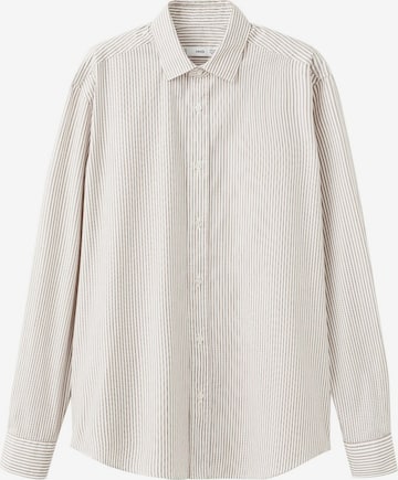 MANGO MAN Regular fit Button Up Shirt 'Playr' in Brown: front