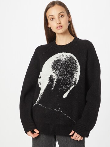 WEEKDAY Sweater 'Care' in Black: front