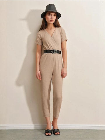 Bigdart Jumpsuit in Beige: voorkant