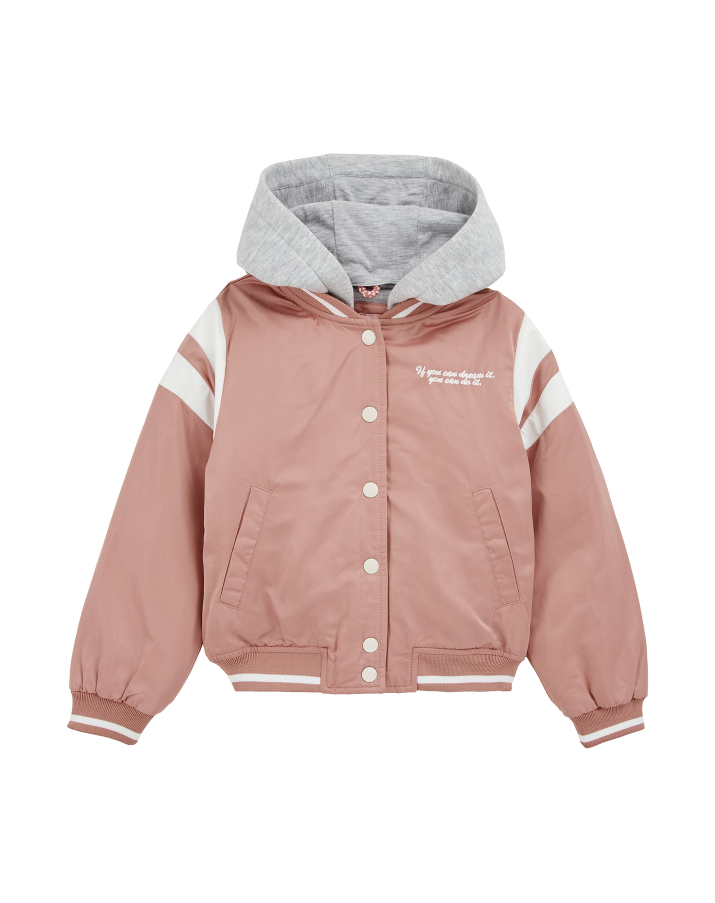 rožinė WE Fashion Demisezoninė striukė: priekis