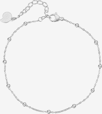 Hey Happiness Fußschmuck 'Mini Beads' in Silber: Vorderseite