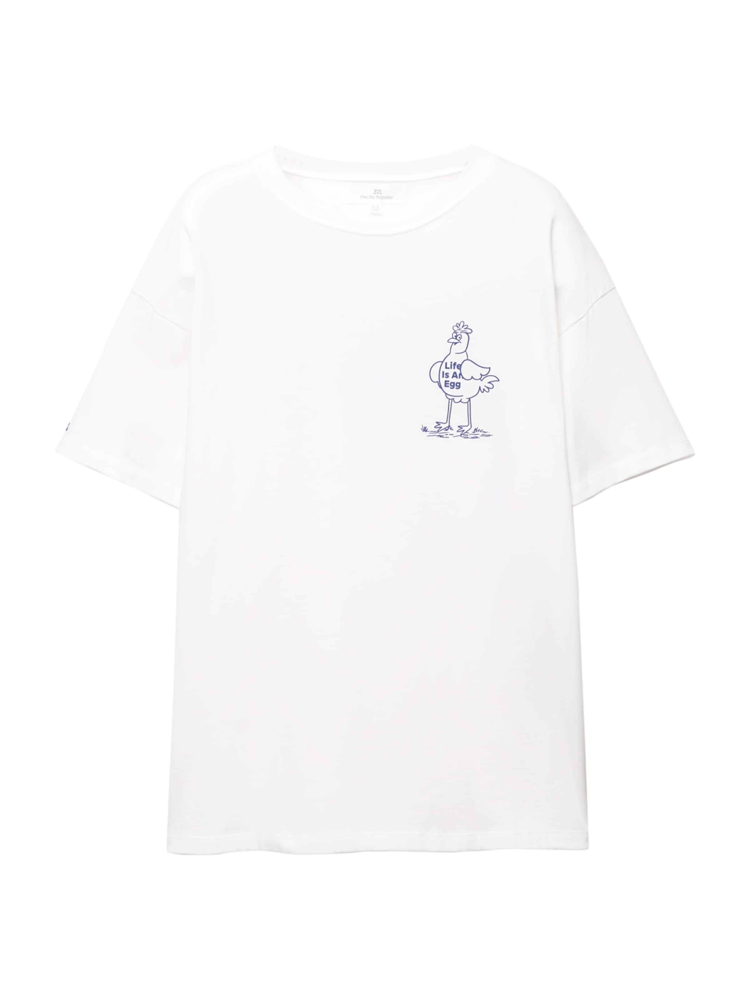 T-shirt Pull&Bear en blanc : devant