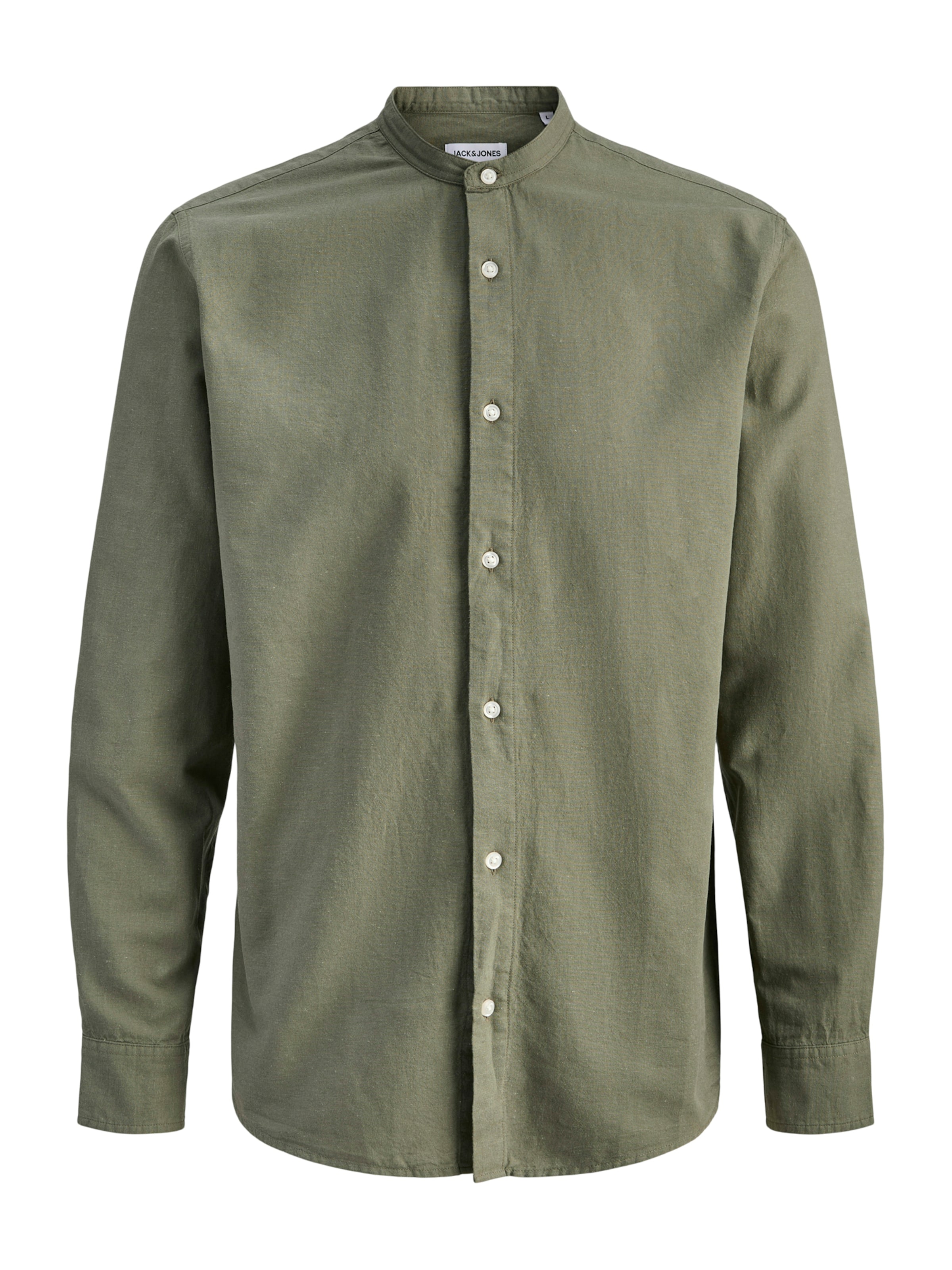 Coupe regular Chemise 'JJEBREEZE' Jack & Jones Plus en vert : devant