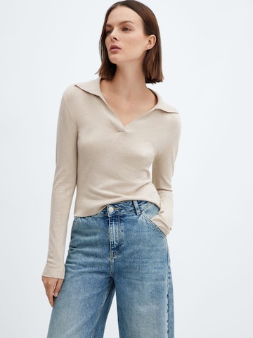 MANGO Pullover 'VERTA' i beige: forside