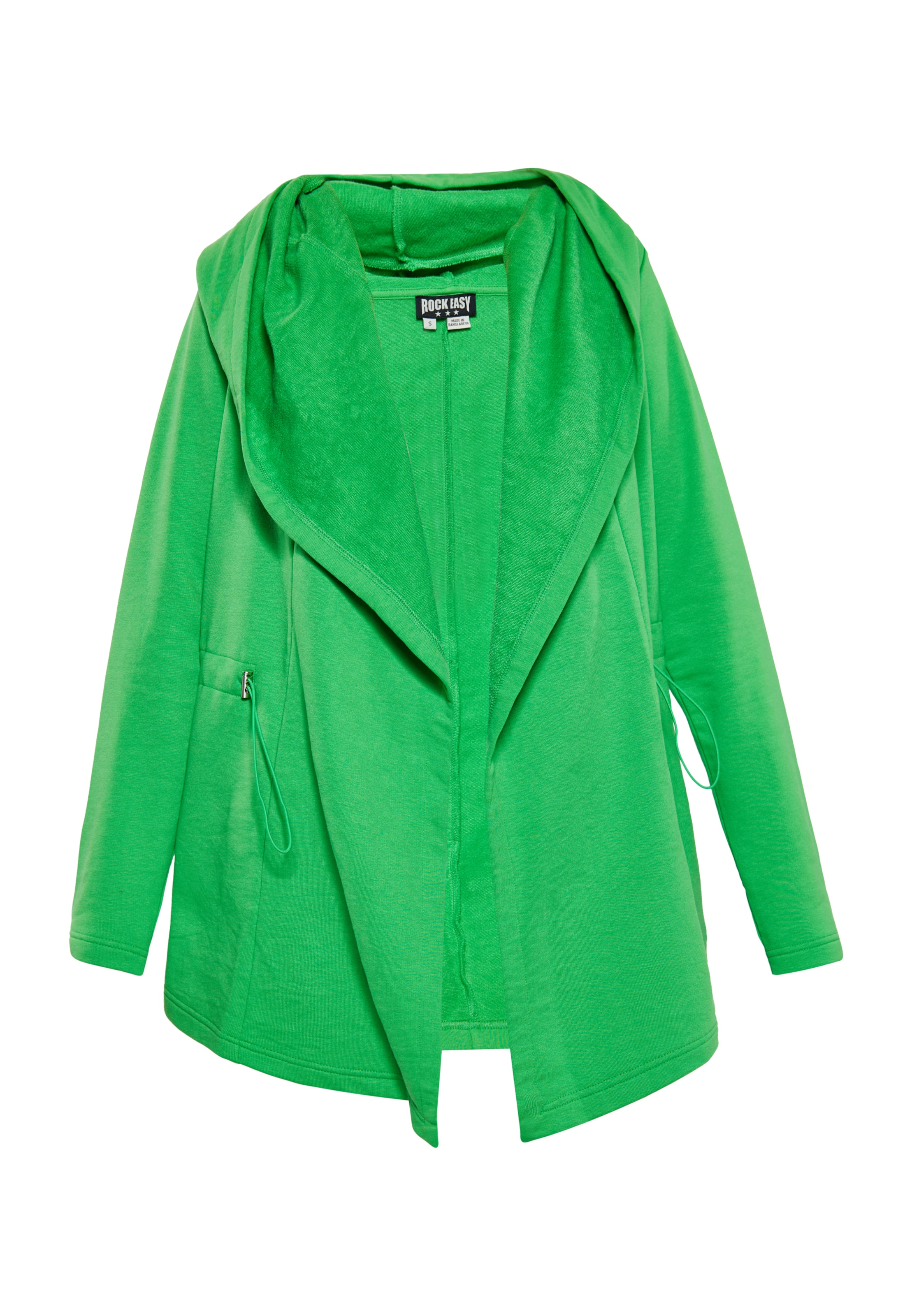 ROCKEASY Кофта на молнии в Зеленый: спереди