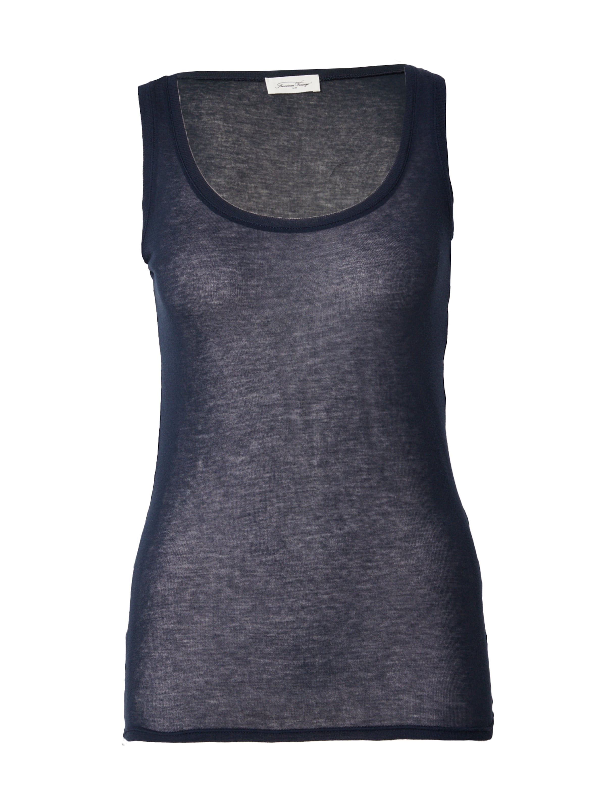 AMERICAN VINTAGE - Top 'Massachusetts' en azul: frente