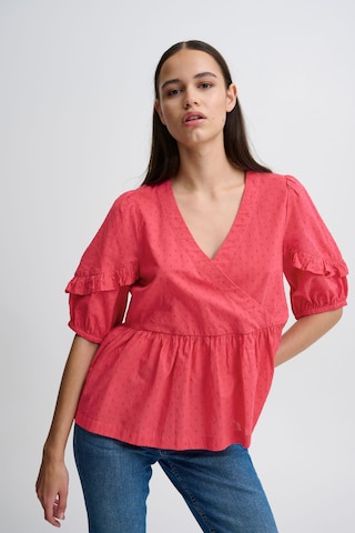 ICHI Blouse in Rood: voorkant