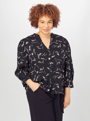 Vero Moda Curve Blouse in Zwart: voorkant