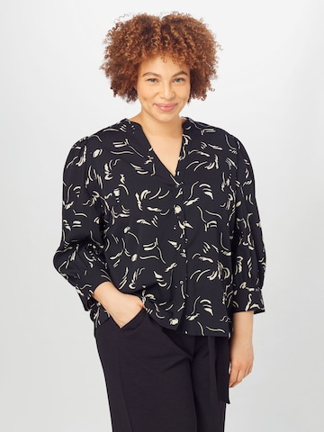 Vero Moda Curve Blouse in Zwart: voorkant