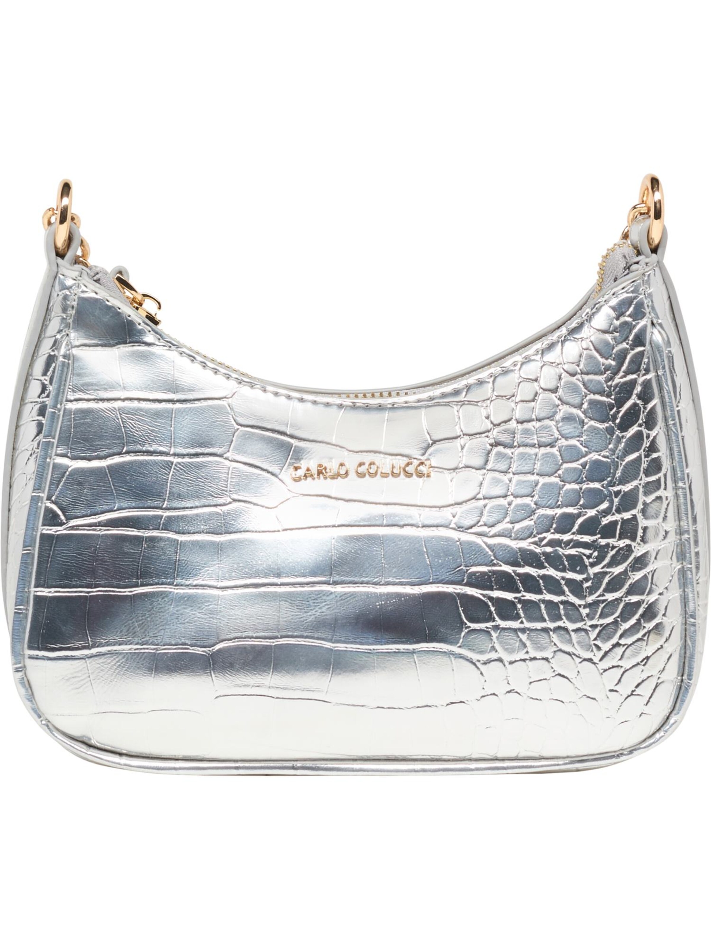 Carlo Colucci Handtasche 'Del Toso' in Silber: Vorderseite