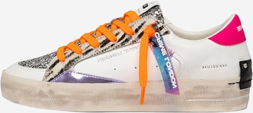 Baskets basses Crime London en blanc : devant
