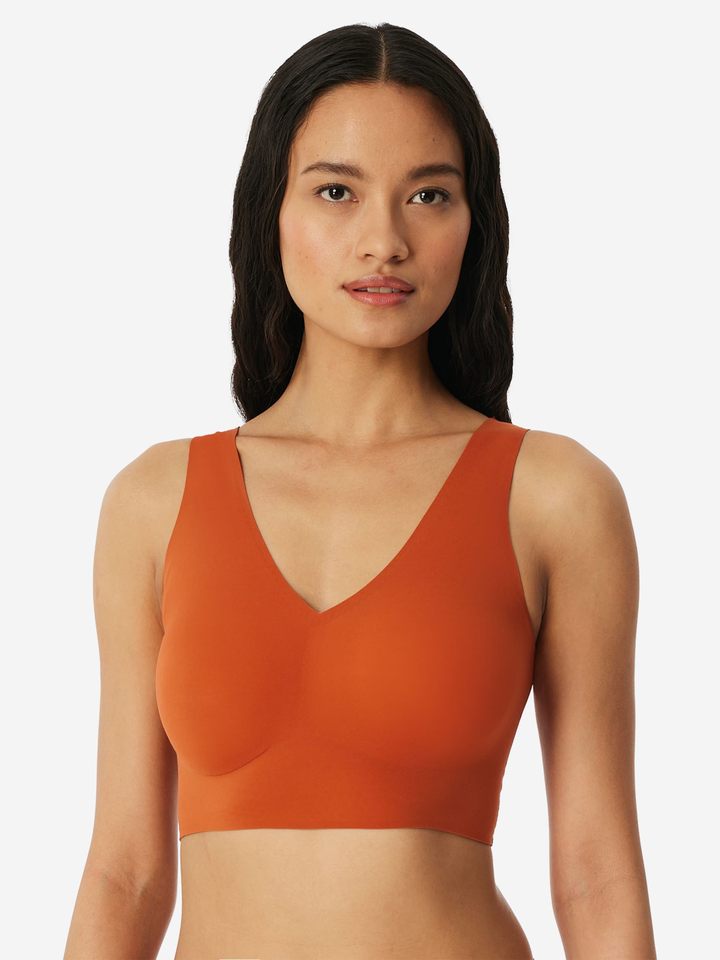 SCHIESSER - Bustier Sujetador ' Invisible Soft Padded ' en naranja: frente
