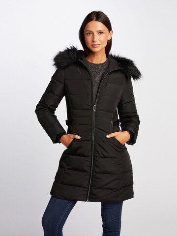 Morgan Winter Coat in Black: front