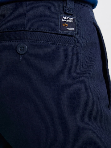 ALPHA INDUSTRIES Regular Chino trousers in Blue
