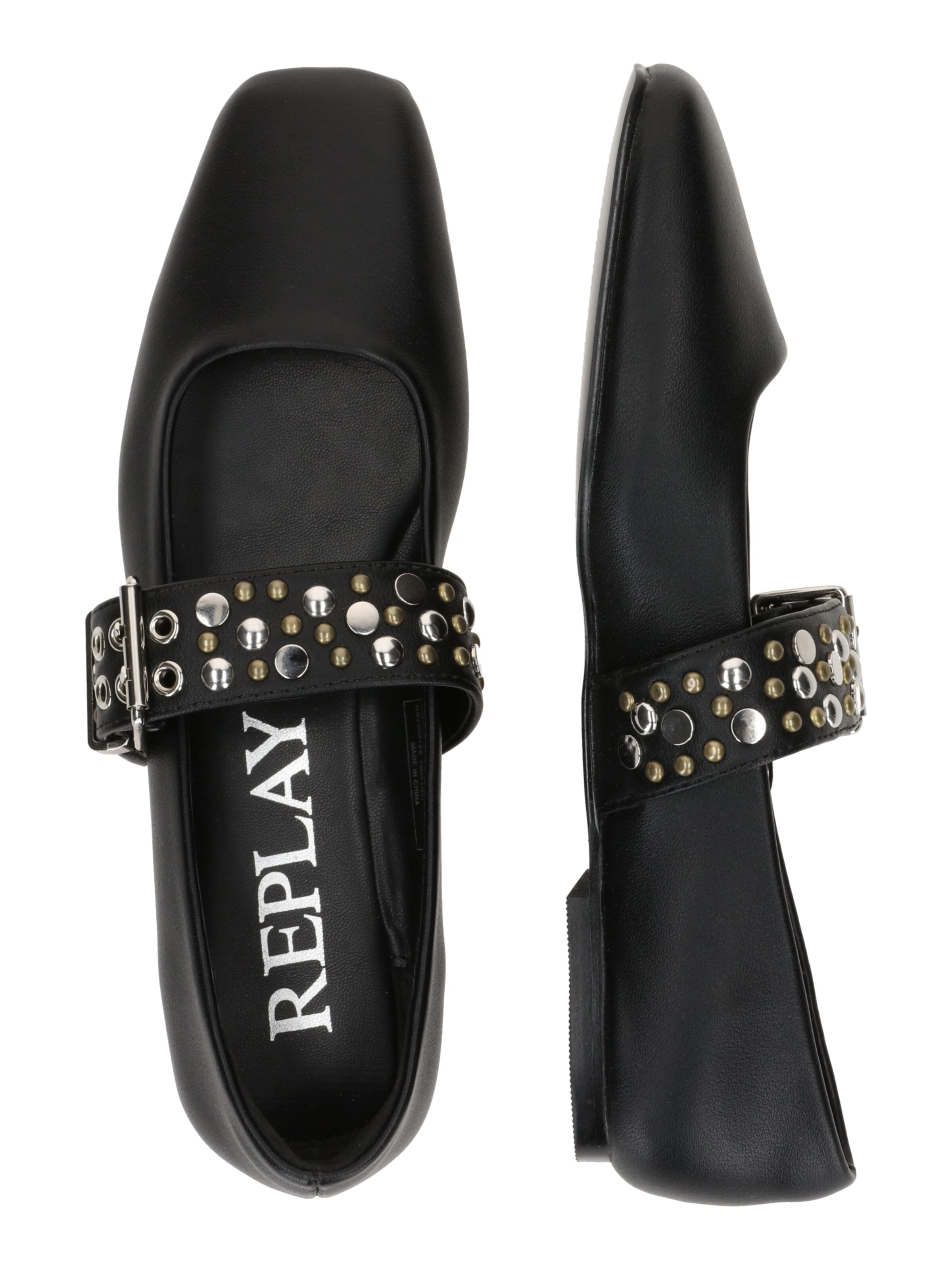 REPLAY Strap ballerina in Black