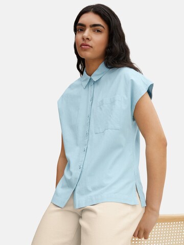 TOM TAILOR DENIM Bluse in Blau