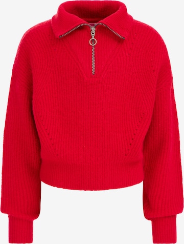 Pull-over WE Fashion en rouge : devant