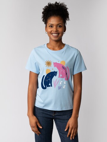 Watapparel Shirt 'Love and flex' in Blue: front